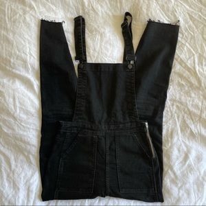 Madewell Black Skinny Overalls